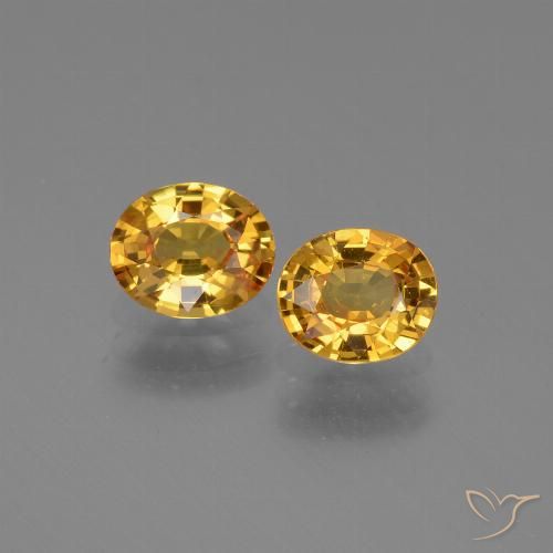 1.42ctw Natürlicher Orange-Gold Saphir, Oval, VS