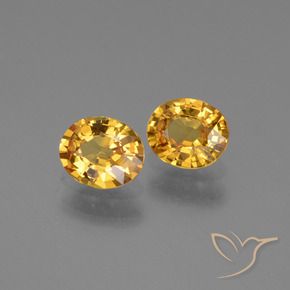 1.42 ct natürliche Orange-Gold Saphir-Edelsteine, Oval, VS