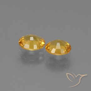 1.42 ct natürliche Orange-Gold Saphir-Edelsteine, Oval, VS