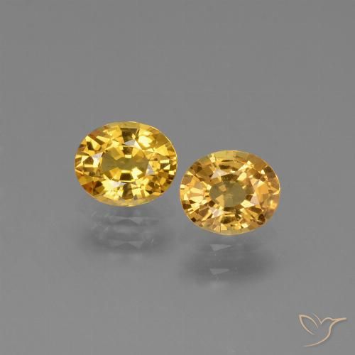 1.49ctw Natürlicher Dunkelgolden Saphir, Oval, VS