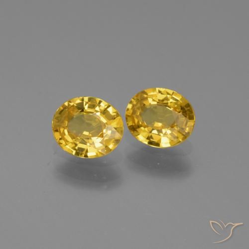 1.28 ct natürliche Mittelgelb Saphir-Edelsteine, Oval, VS