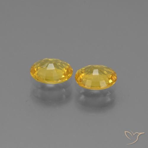 1.28 ct natürliche Mittelgelb Saphir-Edelsteine, Oval, VS