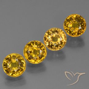 3.03 ct natürliche Dunkel gelb Saphir-Edelsteine, Runden, VS