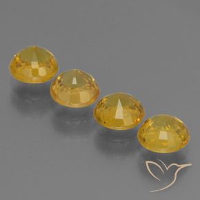 3.03 ct natürliche Dunkel gelb Saphir-Edelsteine, Runden, VS