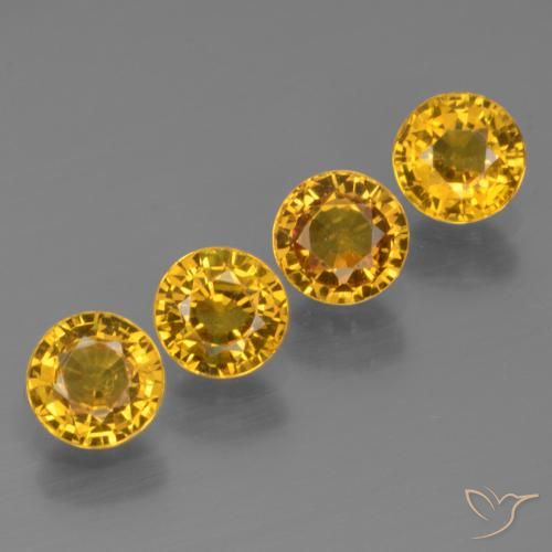 2.37 ct natürliche Honiggelb Saphir-Edelsteine, Runden, VS