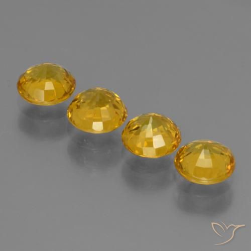 2.37 ct natürliche Honiggelb Saphir-Edelsteine, Runden, VS