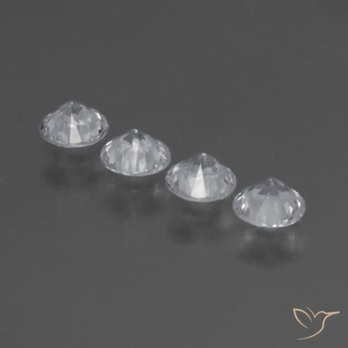 1.29 ct natürliche Klares Weiß Saphir-Edelsteine, Runden, VS