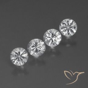 1.36 ct natürliche Weiß Saphir-Edelsteine, Runden, VVS-VS