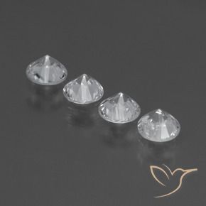 1.36 ct natürliche Weiß Saphir-Edelsteine, Runden, VVS-VS