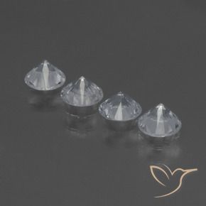 1.37 ct natürliche Klares Weiß Saphir-Edelsteine, Runden, VVS-VS