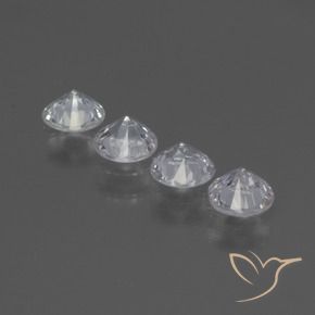 1.27 ct natürliche Klares Weiß Saphir-Edelsteine, Runden, VS