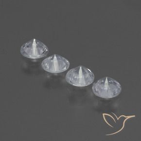 1.31 ct natürliche Klares Weiß Saphir-Edelsteine, Runden, VS