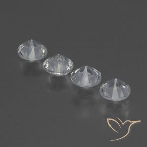1.35 ct natürliche Klares Weiß Saphir-Edelsteine, Runden, VS
