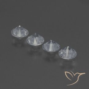 1.27 ct natürliche Klares Weiß Saphir-Edelsteine, Runden, VS