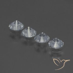 1.44 ct natürliche Klares Weiß Saphir-Edelsteine, Runden, VS