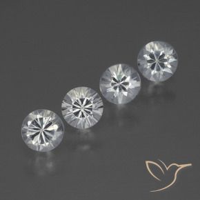 1.39 ct natürliche Klares Weiß Saphir-Edelsteine, Runden, VVS-VS