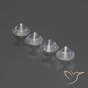 1.39 ct natürliche Klares Weiß Saphir-Edelsteine, Runden, VVS-VS