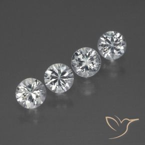 1.33 ct natürliche Klares Weiß Saphir-Edelsteine, Runden, VS