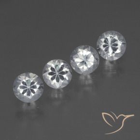 1.56 ct natürliche Klares Weiß Saphir-Edelsteine, Runden, VVS-VS