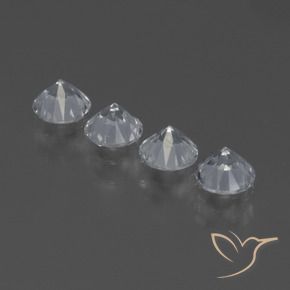 1.56 ct natürliche Klares Weiß Saphir-Edelsteine, Runden, VVS-VS