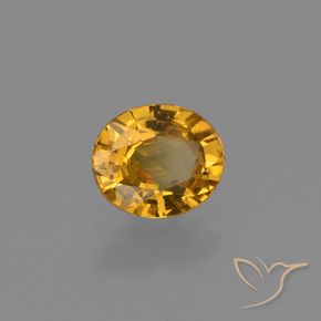 9,17 ctw natürlicher Tiefes Goldorange Saphir, Oval, VS