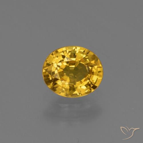 0.73ct Natürlicher Dunkelgolden Saphir, Oval, VS