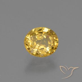 9,17 ctw natürlicher Golden Saphir, Oval, VS