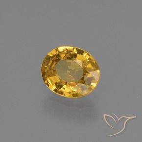 9,17 ctw natürlicher Tiefes Goldorange Saphir, Oval, VS