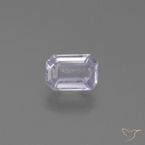 0.57ct Natürlicher blassviolett Saphir, Smaragdschliff, VS