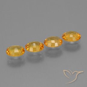 2.74 ct natürliche Tiefes Goldorange Saphir-Edelsteine, Oval, VVS-VS