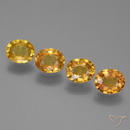 3.06ctw Natürlicher Dunkelorange-Gold Saphir, Oval, VS