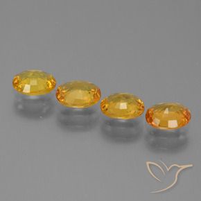 3.06 ct natürliche Dunkelorange-Gold Saphir-Edelsteine, Oval, VS