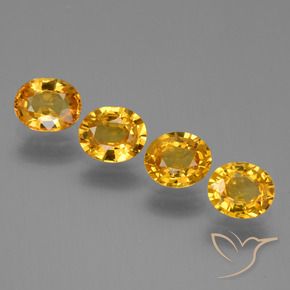 2.73 ct natürliche Tiefes Orange-Gold Saphir-Edelsteine, Oval, VVS-VS