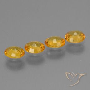 2.73 ct natürliche Tiefes Orange-Gold Saphir-Edelsteine, Oval, VVS-VS