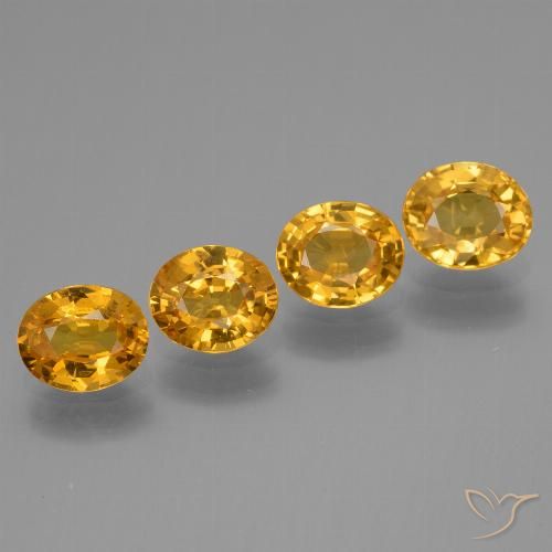 2.89ctw Natürlicher Dunkelorange-Gold Saphir, Oval, VS