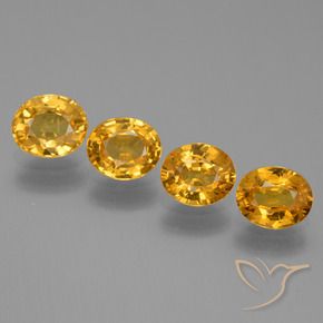 2.89 ct natürliche Dunkelorange-Gold Saphir-Edelsteine, Oval, VS