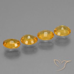 2.89 ct natürliche Dunkelorange-Gold Saphir-Edelsteine, Oval, VS