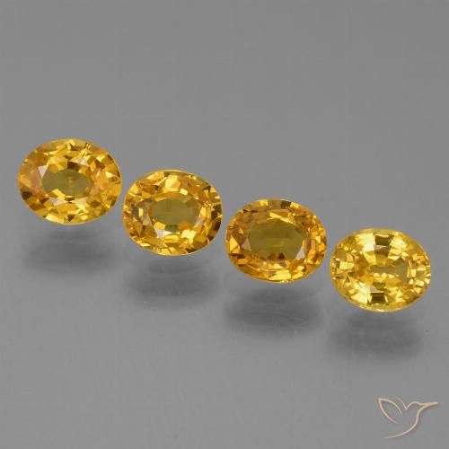 2.78ctw Natürlicher Dunkelorange-Gold Saphir, Oval, VS