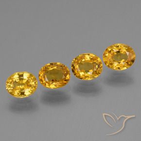 2.78 ct natürliche Dunkelorange-Gold Saphir-Edelsteine, Oval, VS
