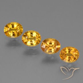 2.91 ct natürliche Dunkelorange-Gold Saphir-Edelsteine, Oval, VS