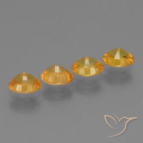 2.91 ct natürliche Dunkelorange-Gold Saphir-Edelsteine, Oval, VS