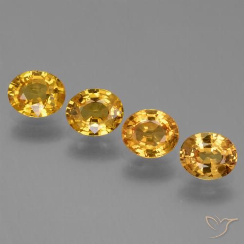 2.80ctw Natürlicher Dunkelorange-Gold Saphir, Oval, VS