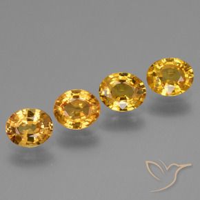 2.80 ct natürliche Dunkelorange-Gold Saphir-Edelsteine, Oval, VS