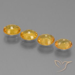 2.80 ct natürliche Dunkelorange-Gold Saphir-Edelsteine, Oval, VS