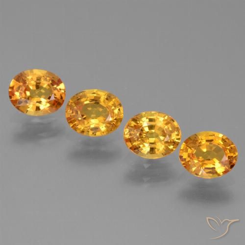 2.82ctw Natürlicher Dunkelorange-Gold Saphir, Oval, VS