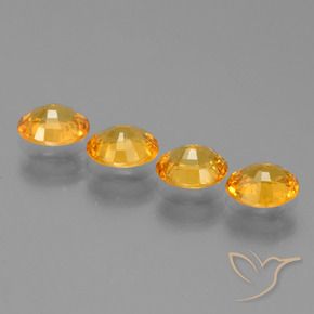 2.82 ct natürliche Dunkelorange-Gold Saphir-Edelsteine, Oval, VS