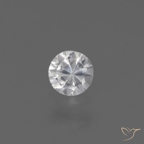 0.42ct Natürlicher Weiß Saphir, Runden, VS, Photo A