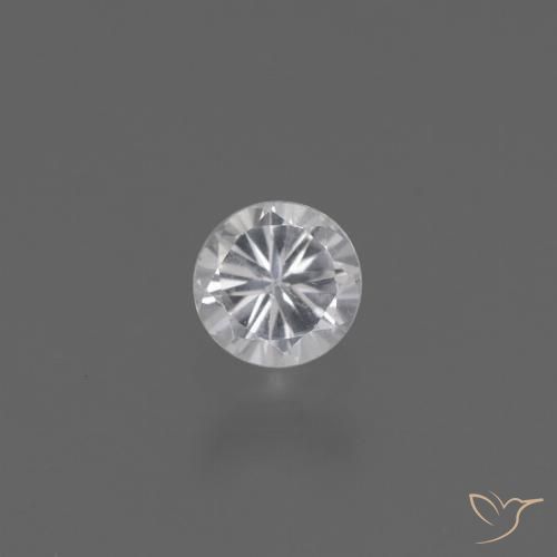 0.41ct Natürlicher Weiß Saphir, Runden, VS