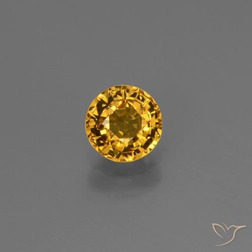 0.84ct Natürlicher Dunkelgolden Saphir, Runden, VVS-VS
