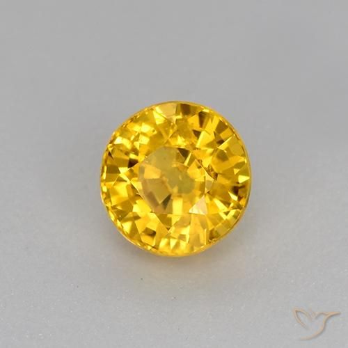 9,17 ctw natürlicher Golden Saphir, Runden, VS